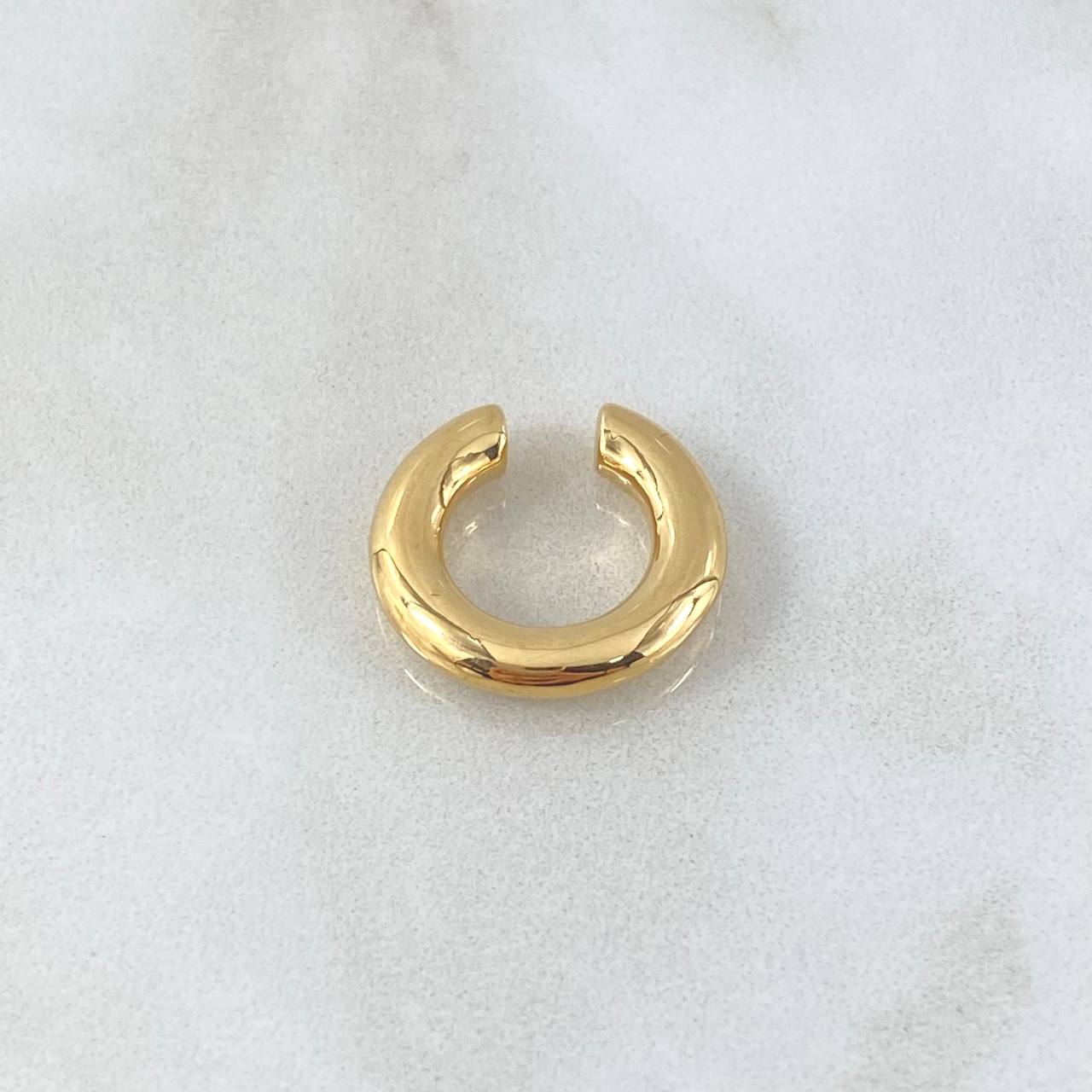 Piercing Earcuff Liso  0.95gr / 1.7cm / 3.4mm Oro Amarillo +4 18K (Joya) ©