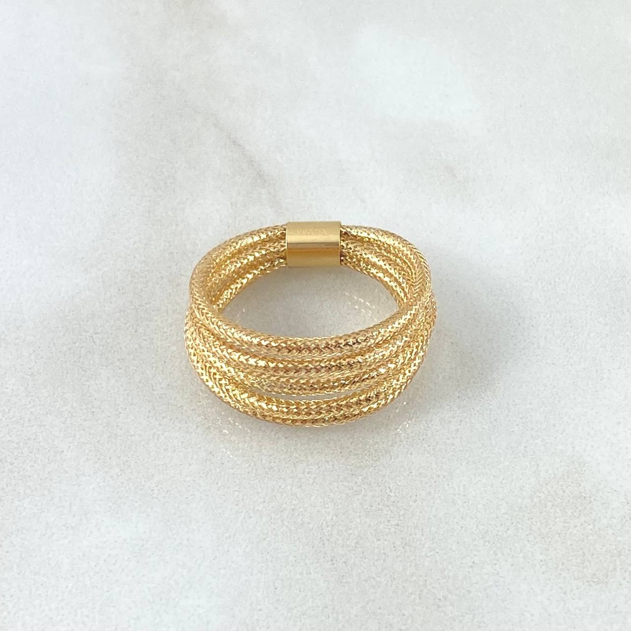 Anillo Guaya Multiple 1.25 g / T6 1/4- 7 3/4 Oro Amarillo 18K