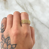 Anillo Guaya Multiple 1.25 g / T6 1/4- 7 3/4 Oro Amarillo 18K