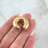Piercing Earcuff Liso 2.2gr / 2.6cm / 7.9mm Oro Amarillo +4 18K (Joya) ©