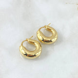 Candongas Curva Aurea Lisa  2.95gr / 2.1cm / Oro Amarillo +4 18K *