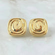 Topos Cuadro Espiral Maya  3.3gr / 2cm / Oro Amarillo +4 18K *