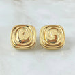 Topos Cuadro Espiral Maya 3.4gr / 2cm / Oro Amarillo +4 18K ©
