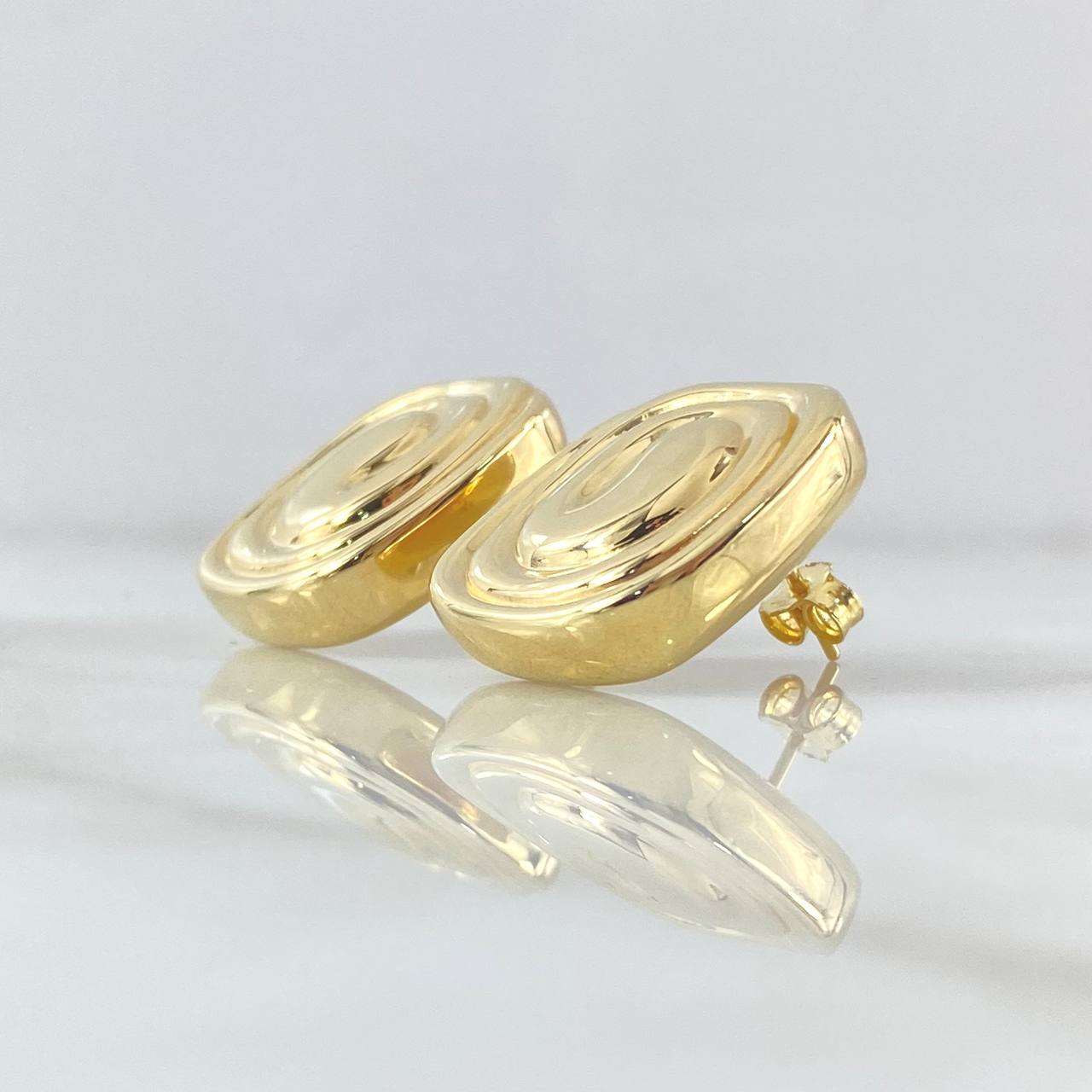 Topos Cuadro Espiral Maya  3.3gr / 2cm / Oro Amarillo +4 18K *