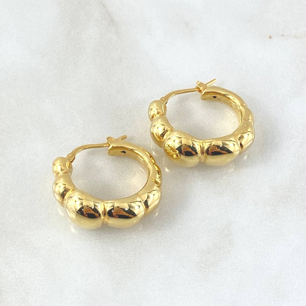 Candongas Nube Secuencial 4.15gr / 2.4cm / Oro Amarillo +4 18K