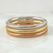 Pulso Trio Aros Reticulados 4.4gr / 14cm-16cm / 4mm Tres Oros +4 18K ©