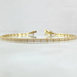Pulso Tennis 5.55gr / 18cm / 1.9mm Circones Blancos Oro Amarillo +4 18K