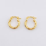 Candongas Emmi 0.9gr / 1.3cm / Oro Amarillo 18K *