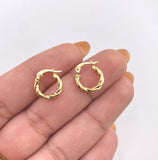 Candongas Emmi 0.9gr / 1.3cm / Oro Amarillo 18K *