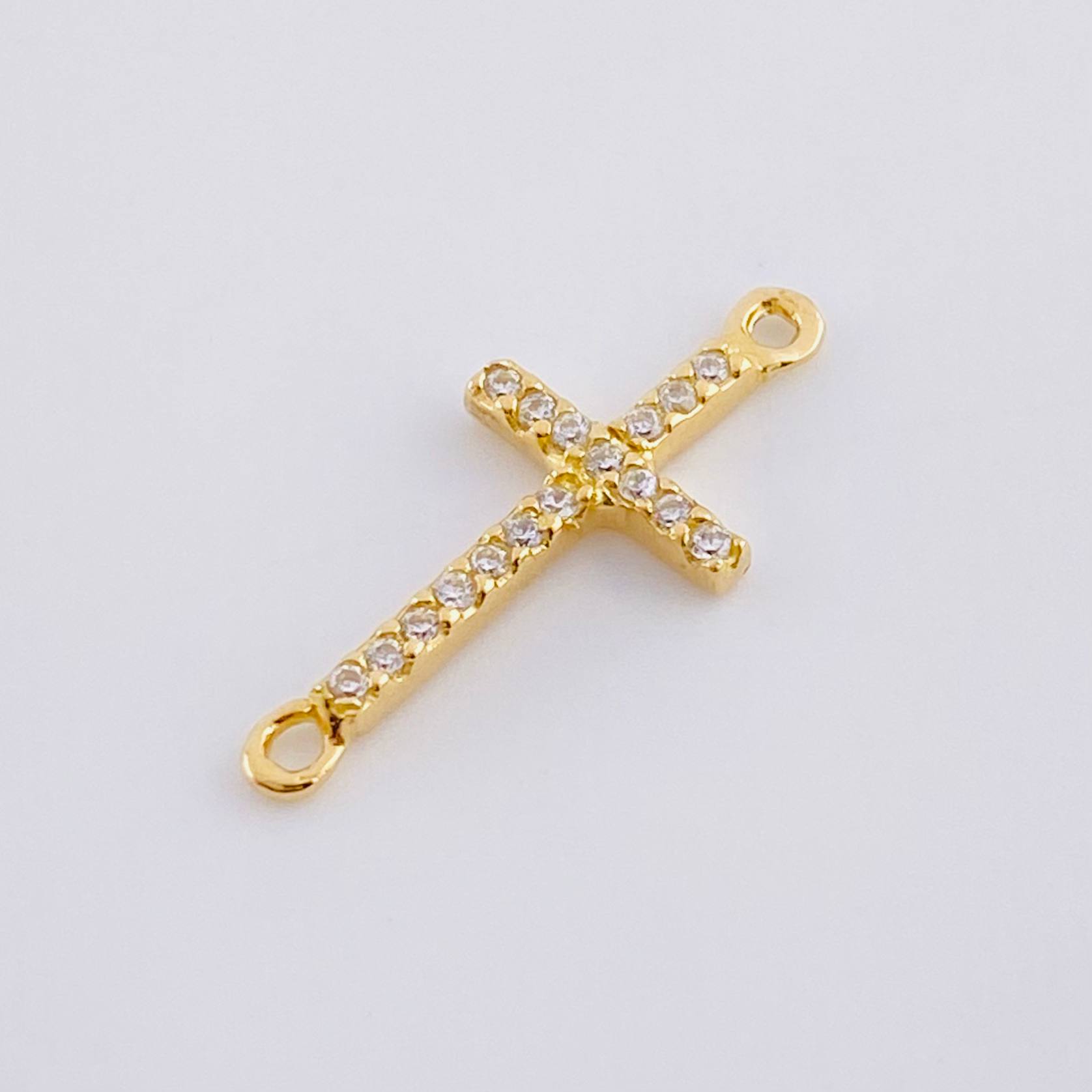 Herraje Cruz Tupida 0.6 g / 1.9 cm Oro Amarillo 18K