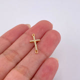 Herraje Cruz Tupida 0.6 g / 1.9 cm Oro Amarillo 18K