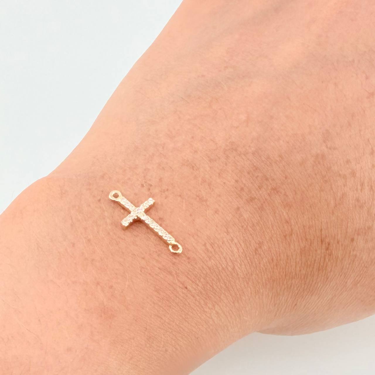 Herraje Cruz Tupida 0.6 g / 1.9 cm Oro Amarillo 18K