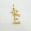 Dije Corona Letra E 1.65gr / 2.7cm / Oro Amarillo 18K