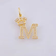 Dije Corona Letra M 2.4 g / 2.6 cm Oro Amarillo 18K