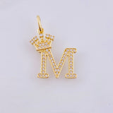 Dije Corona Letra M 2.4 g / 2.6 cm Oro Amarillo 18K