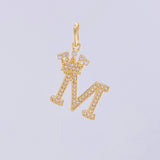 Dije Corona Letra M 2.35gr / 1 in / Oro Amarillo 18K *