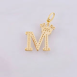 Dije Corona Letra M 2.35gr / 1 in / Oro Amarillo 18K *
