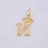Dije Corona Letra N 2.05gr / 2.5cm / Oro Amarillo 18K
