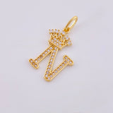 Dije Corona Letra N 2.15 g / 2.6 cm Oro Amarillo 18K