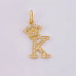 Dije Corona Letra K 1.95 g / 2.6 cm Oro Amarillo 18K