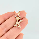 Dije Corona Letra K 1.9gr / 2.6cm / Oro Amarillo 18K
