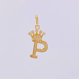 Dije Corona Letra P 1.85gr / 2.7cm / Oro Amarillo 18K
