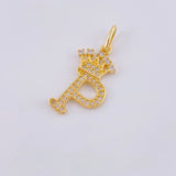 Dije Corona Letra P 1.8gr / 2.5cm / Oro Amarillo 18K *