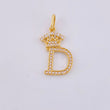 Dije Corona Letra D 1.8gr / 2.6cm / Oro Amarillo 18K *