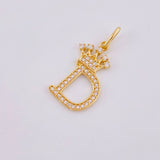 Dije Corona Letra D 1.95gr / 1 in / Oro Amarillo 18K *