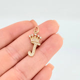 Dije Corona Letra J 1.45 g / 2.6 cm Oro Amarillo 18K