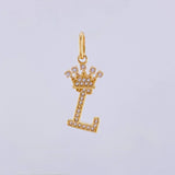 Dije Corona Letra L 1.55 g / 2.6 cm Oro Amarillo 18K