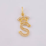 Dije Corona Letra S 1.7g / 2.6cm Oro Amarillo 18K