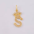 Dije Corona Letra S 1.8gr / 2.6cm / Oro Amarillo 18K ©
