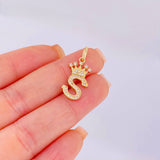 Dije Corona Letra S 1.7g / 2.6cm Oro Amarillo 18K