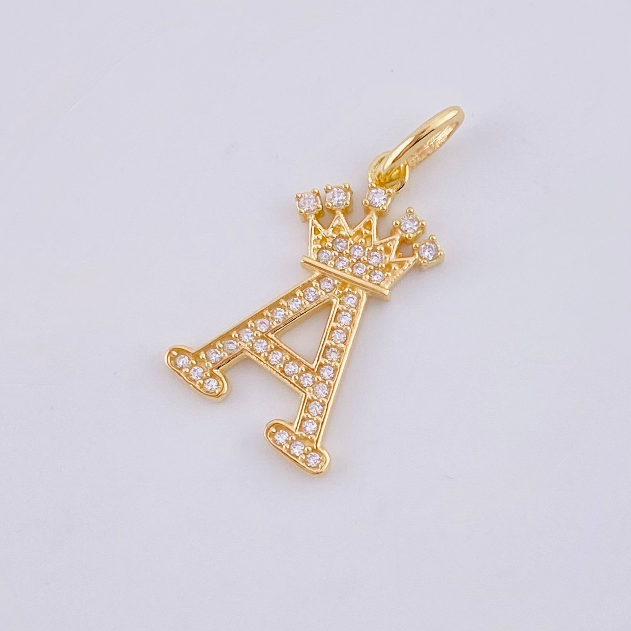 Dije Corona Letra A 1.85g / 2.6cm Oro Amarillo 18K
