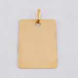 Dije Placa Rectangular 1.65gr / 3cm / 27*20mm Oro Amarillo 18K