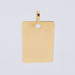 Dije Placa Rectangular 1.6gr / 3cm / 27*20mm Oro Amarillo 18K *