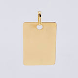 Dije Placa Rectangular 1.65gr / 3cm / 27*20mm Oro Amarillo 18K