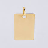 Dije Placa Rectangular 1.6gr / 3cm / 27*20mm Oro Amarillo 18K *