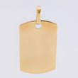Dije Placa Rectangular Ovalada 1.5gr / 3cm / 26*18mm Oro Amarillo 18K *