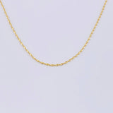 Cadena Espirar Bordeada 2.9gr / 50cm / 1.5mm Oro Amarillo +3 18K