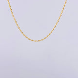 Cadena Espirar Bordeada 3.05gr / 50cm / 1.5mm Oro Amarillo +3 18K