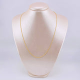 Cadena Espirar Bordeada 3.05gr / 50cm / 1.5mm Oro Amarillo +3 18K