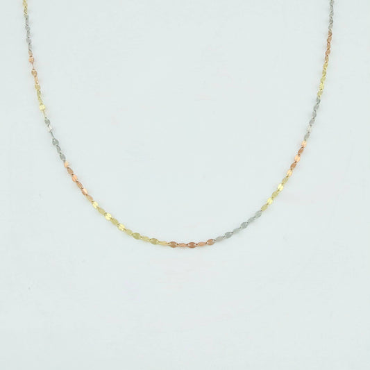 Cadena Flor Espejo 1.1gr / 45cm / 1.9mm Tres Oros +3 18K ©