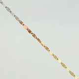 Cadena Flor Espejo 0.75 g / 50 cm / 0.3 mm Tres Oros 18K