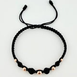 Pulsera Negra Penta Neo 5und / 4mm-6mm Oro Rosa 18K ©