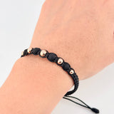 Pulsera Negra Penta Neo 5und / 4mm-6mm Oro Rosa 18K ©