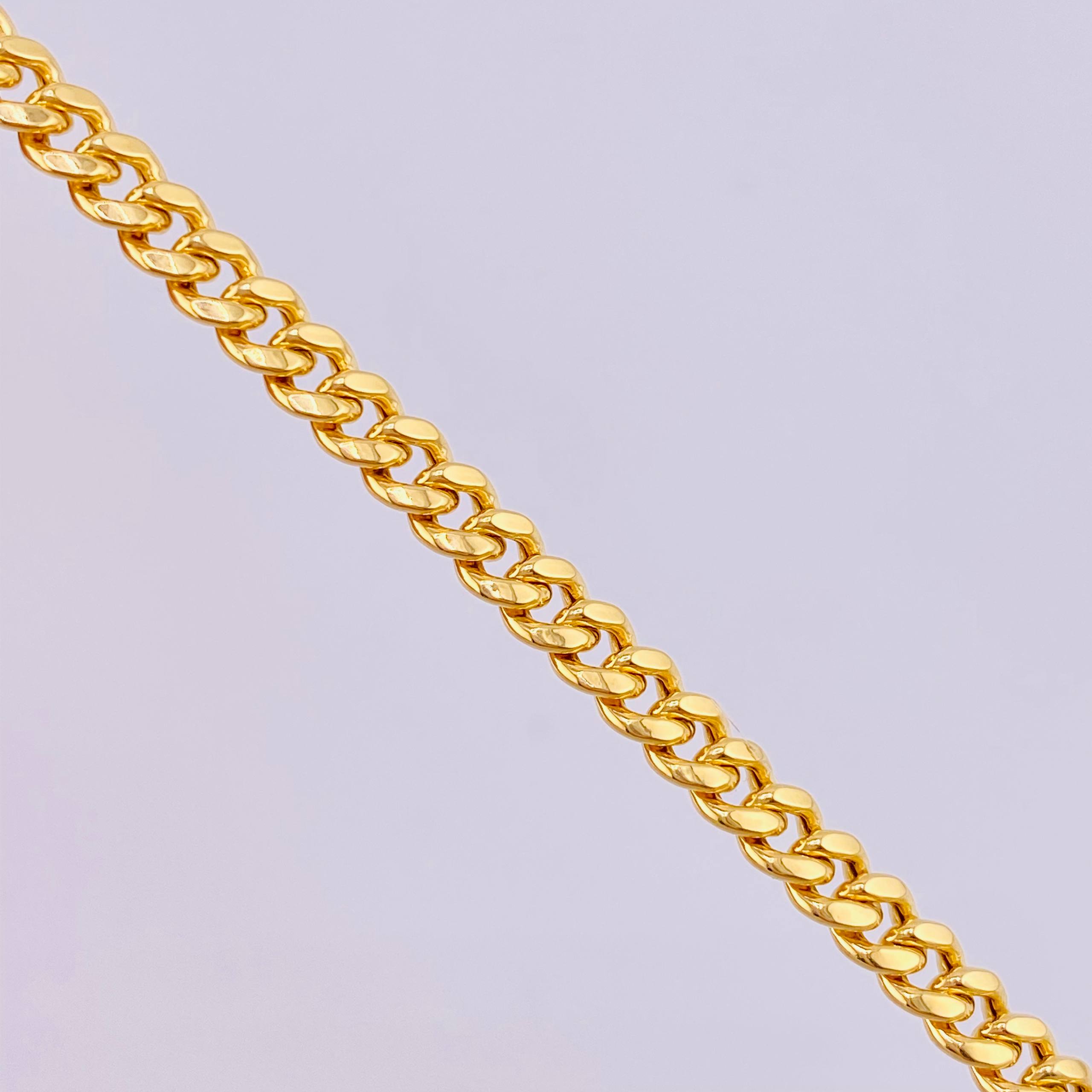Cadena Cubana 9.1g / 60cm / 5.8mm Oro Amarillo 18K