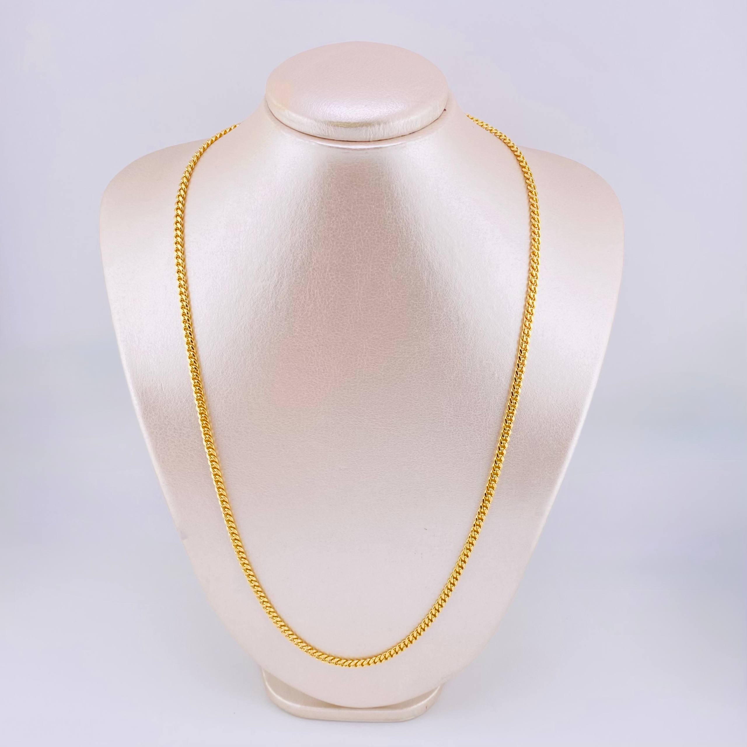 Cadena Cubana 9.2gr / 23 1/2 in / 5.8mm Oro Amarillo +1 18K *