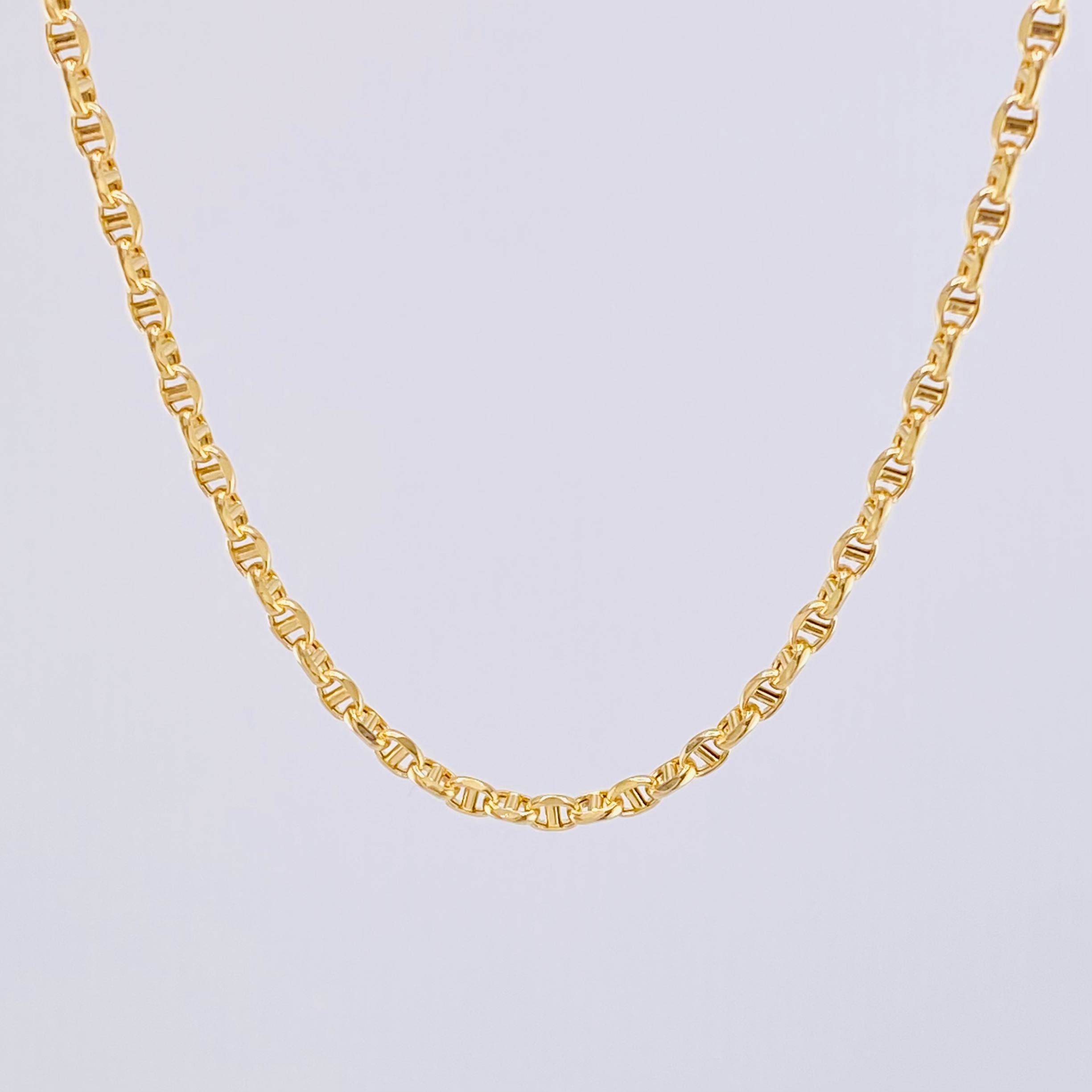 Cadena Marinera 4.8gr / 45cm / 3mm Oro Amarillo +3 18K *